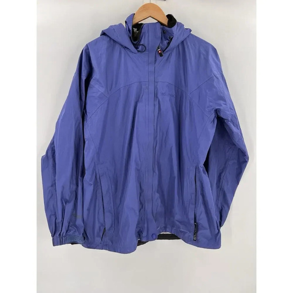 Marmot Rain Jacket Womens XL Purple Precip Lightweight Hooded Zipper Pockets - Picture 4 of 16